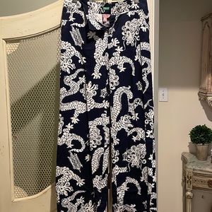 Lilly dragon navy pallazo pants.